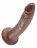 Коричневый фаллоимитатор с присоской 7&quot; Cock - 17,8 см. 