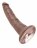 Коричневый фаллоимитатор с присоской 7&quot; Cock - 17,8 см. 