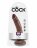 Коричневый фаллоимитатор с присоской 7&quot; Cock - 17,8 см. 