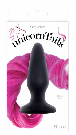 Анальная втулка с розовым хвостом Unicorne Tails 