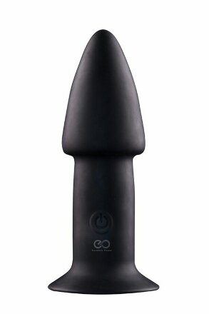 Черный анальный вибратор 5INCH RECHARGEABLE BUTTPLUG - 12,7 см. 