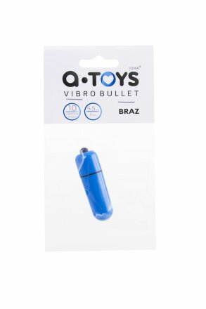 Синяя вибропуля A-Toys Braz - 5,5 см. 