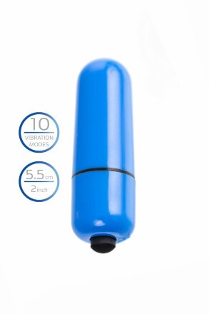 Синяя вибропуля A-Toys Braz - 5,5 см. 
