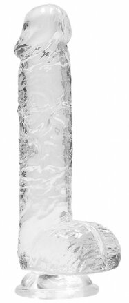 Прозрачный фаллоимитатор Realrock Crystal Clear 7 inch - 19 см. 