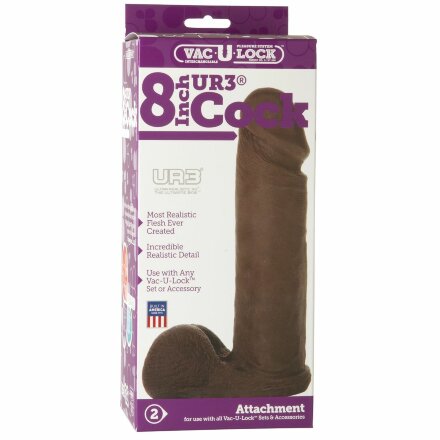 Насадка-реалистик Vac-U-Lock 8&quot; ULTRASKYN Cock - 20,6 см. 
