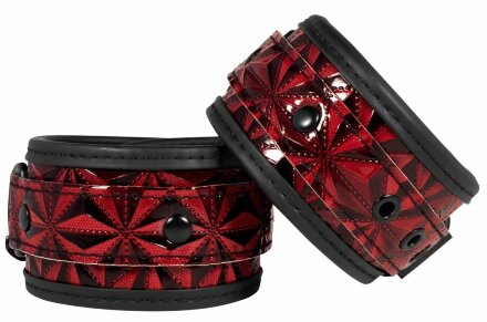 Красно-черные поножи Luxury Ankle Cuffs 