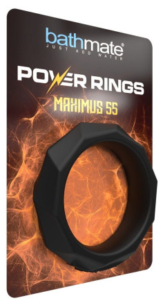 Черное эрекционное кольцо Maximus 55 