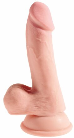 Телесный фаллоимитатор на присоске 6,5&quot; Triple Density Cock - 20,3 см. 