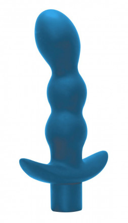 Бирюзовый анальный вибромассажёр Naughty - 14,5 см. 