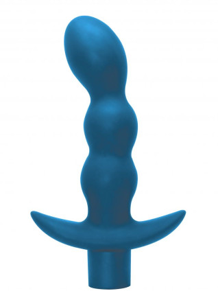 Бирюзовый анальный вибромассажёр Naughty - 14,5 см. 