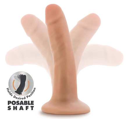 Телесный фаллоимитатор-реалистик 5 Inch Posable Dildo - 13,9 см. 