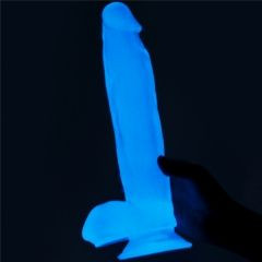 Прозрачный, светящийся в темноте фаллоимитатор Lumino Play Dildo - 21,5 см. 