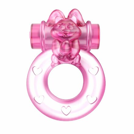 Розовое эрекционное кольцо с вибрацией Ring 