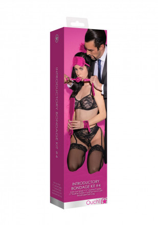 Розовый игровой набор БДСМ Introductory Bondage Kit №4 