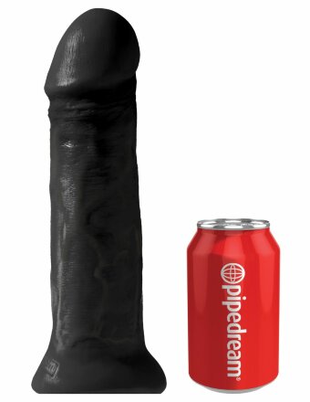 Черный фаллоимитатор на присоске 11&quot; Cocks - 28 см.  