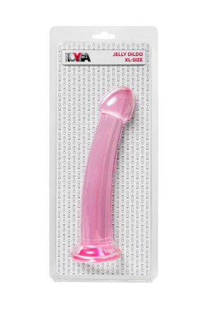 Розовый нереалистичный фаллоимитатор Jelly Dildo XL - 22 см. 
