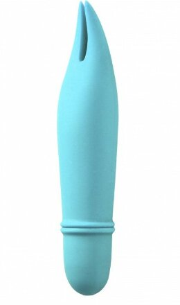 Голубой мини-вибратор Universe Teasing Ears - 12,5 см. 