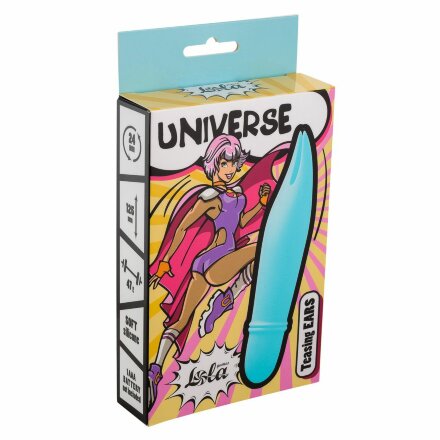 Голубой мини-вибратор Universe Teasing Ears - 12,5 см. 