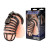 Черная металлическая клетка с замком Deluxe Chastity Cage 