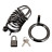 Черная металлическая клетка с замком Deluxe Chastity Cage 