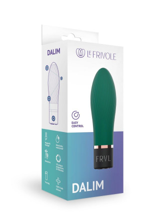 Изумрудный мини-вибратор Dalim - 10 см. 