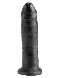 Чёрный фаллоимитатор 9&quot; Cock - 22,9 см.