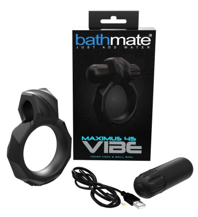 Черное эрекционное виброкольцо Maximus 45 Vibe 