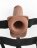 Кофейный перезаряжаемый вибрострапон 7&quot; Hollow Rechargeable Strap-on with Balls - 20,3 см. 