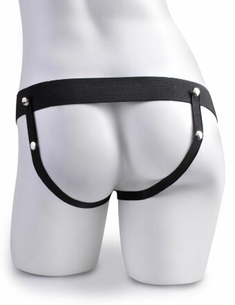 Кофейный перезаряжаемый вибрострапон 7&quot; Hollow Rechargeable Strap-on with Balls - 20,3 см. 