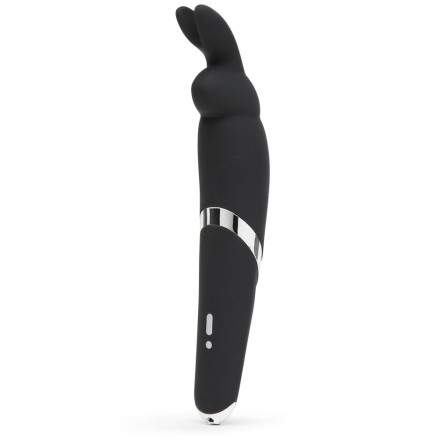 Черный вибратор Rabbit Rechargeable Wand Vibrator - 26,7 см. 