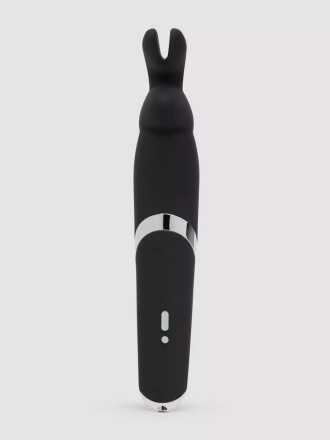 Черный вибратор Rabbit Rechargeable Wand Vibrator - 26,7 см. 