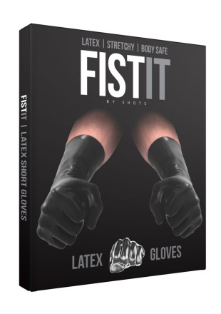 Черные латексные перчатки для фистинга Latex Short Glove 