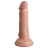 Телесный вибратор-реалистик на присоске 6  Vibrating Silicone Dual Density Cock - 17,8 см. 