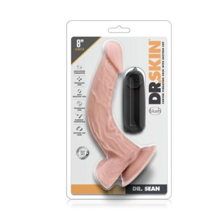 Телесный вибратор-реалистик Dr. Sean 8 Inch Vibrating Cock - 20,3 см. 