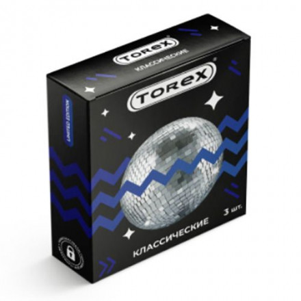 Гладкие презервативы Torex Party &quot;Классические&quot; - 3 шт. 