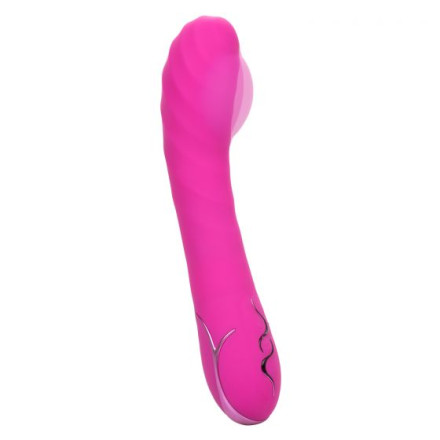 Розовый вибромассажер Insatiable G Inflatable G-Wand с функцией расширения - 21,5 см. 