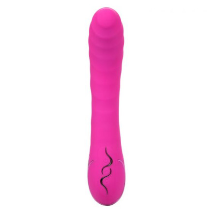 Розовый вибромассажер Insatiable G Inflatable G-Wand с функцией расширения - 21,5 см. 