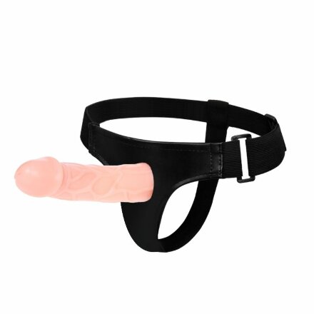 Телесный фаллоимитатор на трусиках Jessica Strap-On - 15,5 см. 