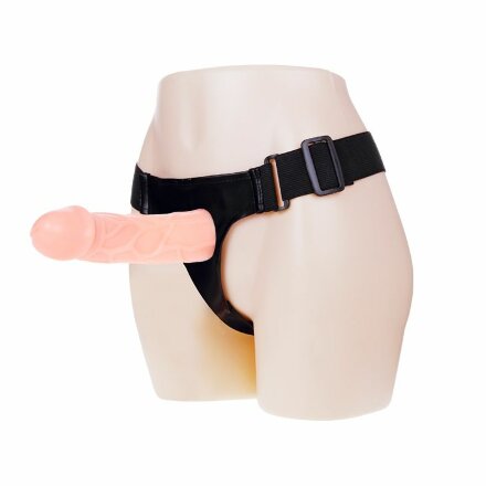 Телесный фаллоимитатор на трусиках Jessica Strap-On - 15,5 см. 