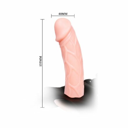 Телесный фаллоимитатор на трусиках Jessica Strap-On - 15,5 см. 