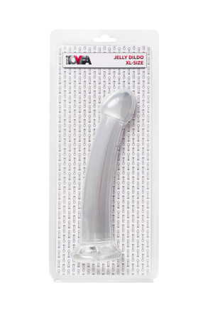Прозрачный нереалистичный фаллоимитатор Jelly Dildo XL - 22 см. 