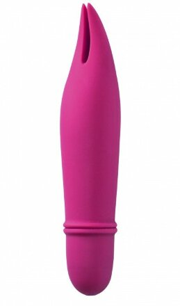 Розовый мини-вибратор Universe Teasing Ears - 12,5 см. 