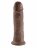 Коричневый фаллос-гигант 10&quot; Cock - 25,4 см. 