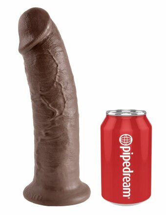 Коричневый фаллос-гигант 10&quot; Cock - 25,4 см. 