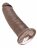 Коричневый фаллос-гигант 10&quot; Cock - 25,4 см. 