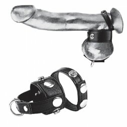 Утяжка для мошонки и пениса Cock Ring With 1&quot; Ball Stretcher And Optional Weight Ring