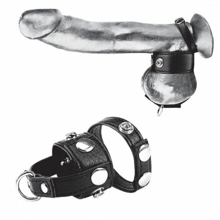 Утяжка для мошонки и пениса Cock Ring With 1&quot; Ball Stretcher And Optional Weight Ring 