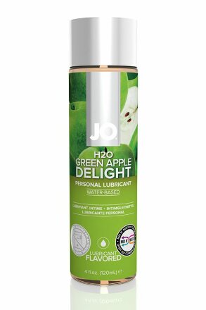 Ароматизированный лубрикант на водной основе JO Flavored  Green Apple H2O - 120 мл. 