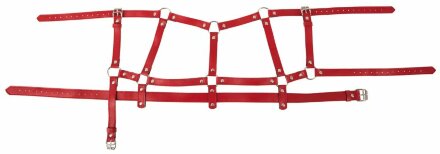 Красный комплект БДСМ-аксессуаров Harness Set 