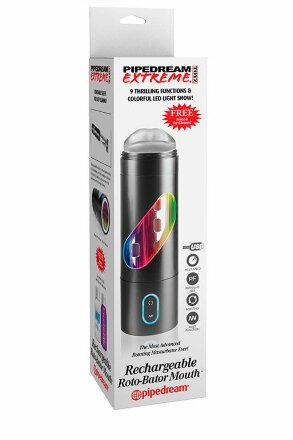 Перезаряжаемый мастурбатор-ротик Extreme Toyz Rechargeable Roto-Bator Mouth 